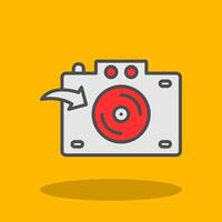 Camera Filled Shadow Icon vector