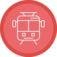 Old Tram Line Multi Circle Icon vector