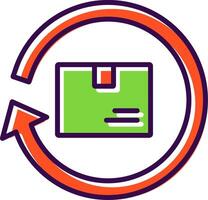 Easy Return filled Design Icon vector