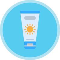 Sun Cream Flat Multi Circle Icon vector