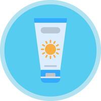 Sun Cream Flat Multi Circle Icon vector