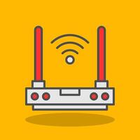 Router Filled Shadow Icon vector