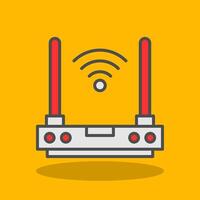 Router Filled Shadow Icon vector