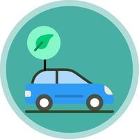 Zero Emission Flat Multi Circle Icon vector