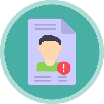 Personal Informsation Flat Multi Circle Icon vector