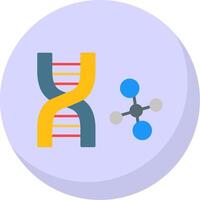 Dna Flat Bubble Icon vector