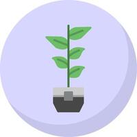 Rubber Plant Flat Bubble Icon vector