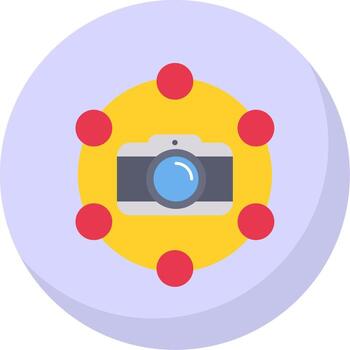 Camera Flat Bubble Icon vector