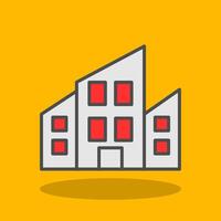 Apartments Filled Shadow Icon vector