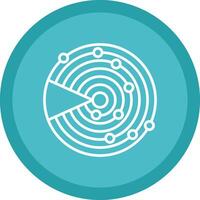 Sonar Line Multi Circle Icon vector