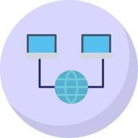 Network Flat Bubble Icon vector