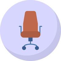 Chair Flat Bubble Icon vector