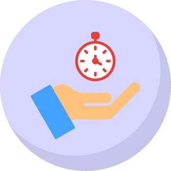 Time Flat Bubble Icon vector