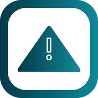 Alert Sign Glyph Gradient Corner Icon vector