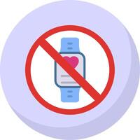 Prohibited Sign Flat Bubble Icon vector