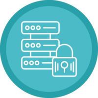 Secure Data Line Multi Circle Icon vector