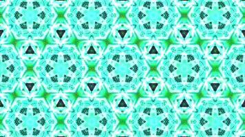 Fractal abstract light green flower patterns with kaleidoscope effect bright colorful fantasy composition video