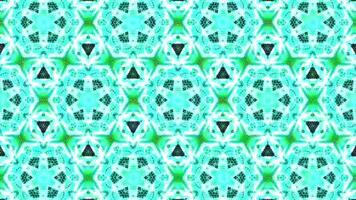 Fractal abstract light green flower patterns with kaleidoscope effect bright colorful fantasy composition video