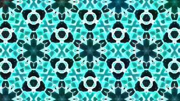 fraktal abstrakt Blau Mandala mit Kaleidoskop bewirken hell bunt Fantasie Komposition video