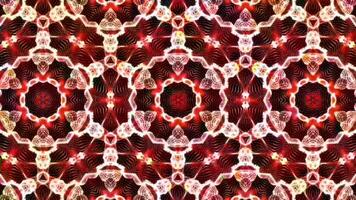 Fractal abstract bright orange flower patterns with kaleidoscope effect bright colorful fantasy composition video