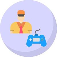 Gamer Flat Bubble Icon vector