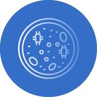 Petri Dish Flat Bubble Icon vector