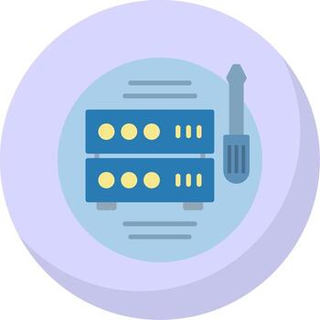 tecnología apoyo plano burbuja icono vector