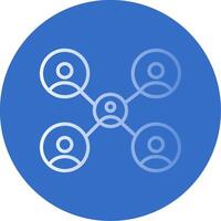 Networking Flat Bubble Icon vector