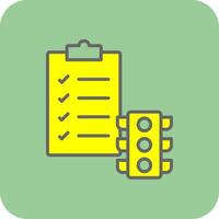 Project Status Filled Yellow Icon vector