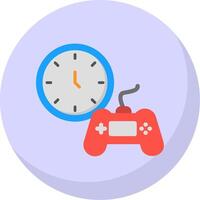 hora plano burbuja icono vector