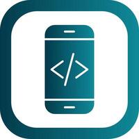 App Development Glyph Gradient Corner Icon vector