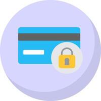 Secure Payment Flat Bubble Icon vector