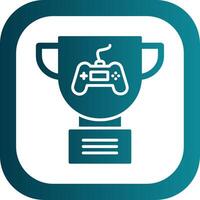 Trophy Glyph Gradient Corner Icon vector