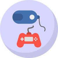 Vr Game Flat Bubble Icon vector