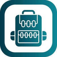 Rucksack Glyph Gradient Corner Icon vector