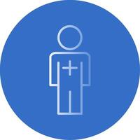 Male Patient Flat Bubble Icon vector