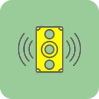 Sound Speaker Filled Yellow Icon vector