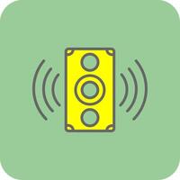 Sound Speaker Filled Yellow Icon vector