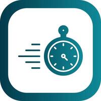 Timer Glyph Gradient Corner Icon vector