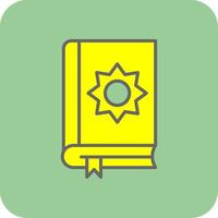 santo libro lleno amarillo icono vector