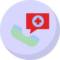 Doctor On Call Flat Bubble Icon vector