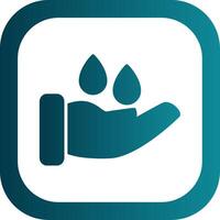 Save Water Glyph Gradient Corner Icon vector