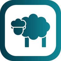 Sheep Glyph Gradient Corner Icon vector