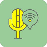 Connection Filled Yellow Icon vector