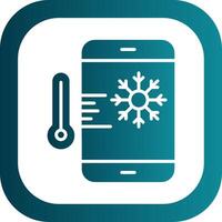 Thermostat Glyph Gradient Corner Icon vector