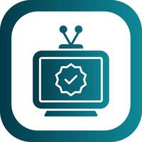 Television Glyph Gradient Corner Icon vector