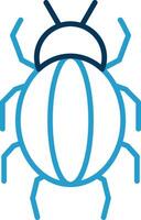 Spider Line Blue Two Color Icon vector