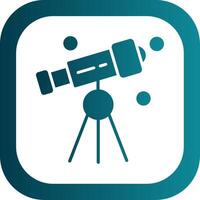 Telescope Glyph Gradient Corner Icon vector