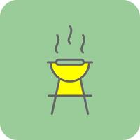 Bbq Glyph Gradient Corner Icon vector