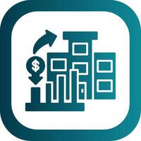 Market Investment Glyph Gradient Corner Icon vector